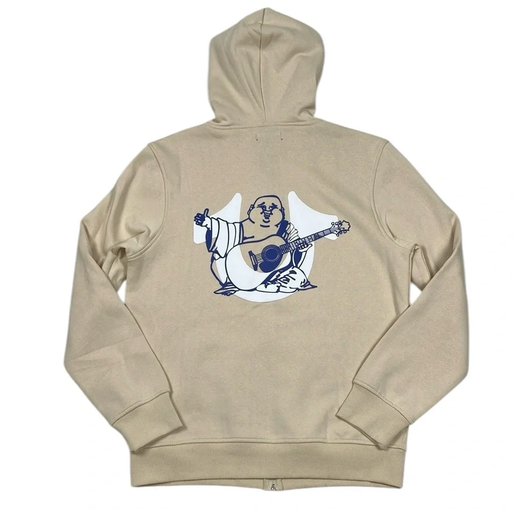 True Religion Zip Hoodie Overlap Buddha Sweatshirt NWT